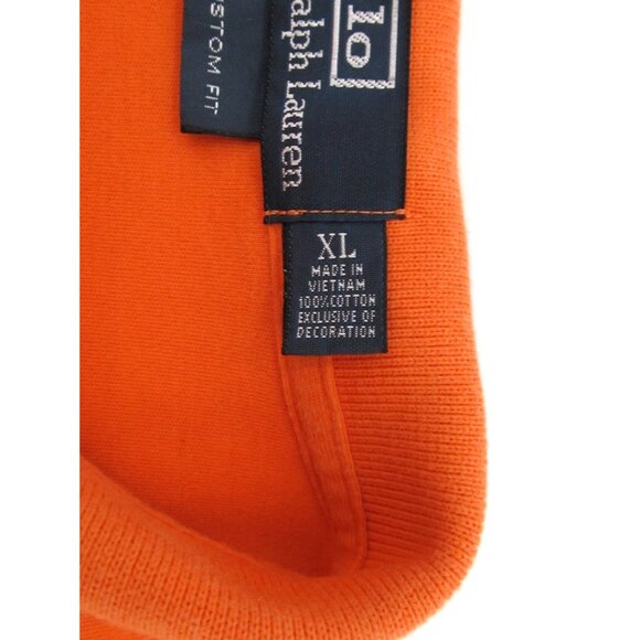Polo Ralph Lauren Polo Shirt XL Orange Custom Fit Green Pony Logo Short Sleeve - Picture 5 of 15